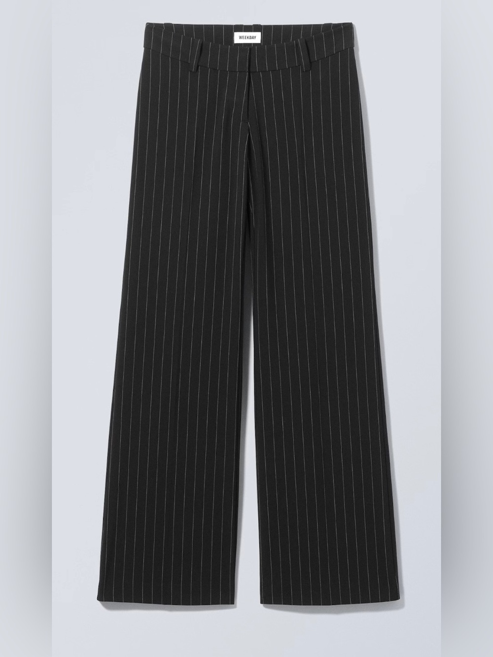 WEEKDAY wide leg loose trousers women waist size 32 black white workwear